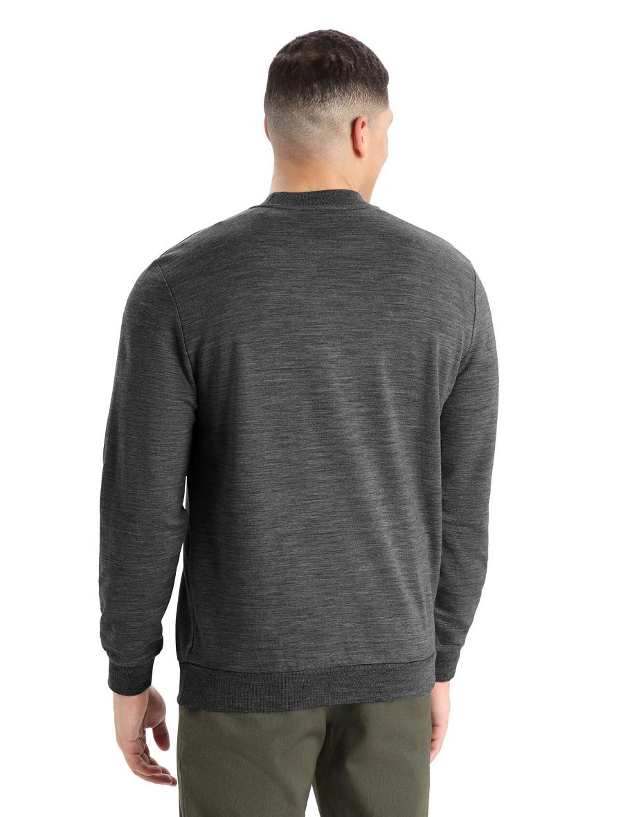 Icebreaker Merino Shifter Long Sleeve Sweatshirt Férfi Kapucnis Pulóver Szürke | HU 1277DFMN